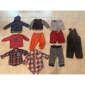 Lot Of Baby Boys Clothes 18 - 24 Months Levi’s , Polo, Osh Kosh , Tops ,Overalls